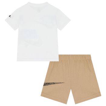 Boys Black Logo Shorts Set