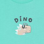 Younger Boys Green Cotton Dinosaur T-Shirt, 1, hi-res