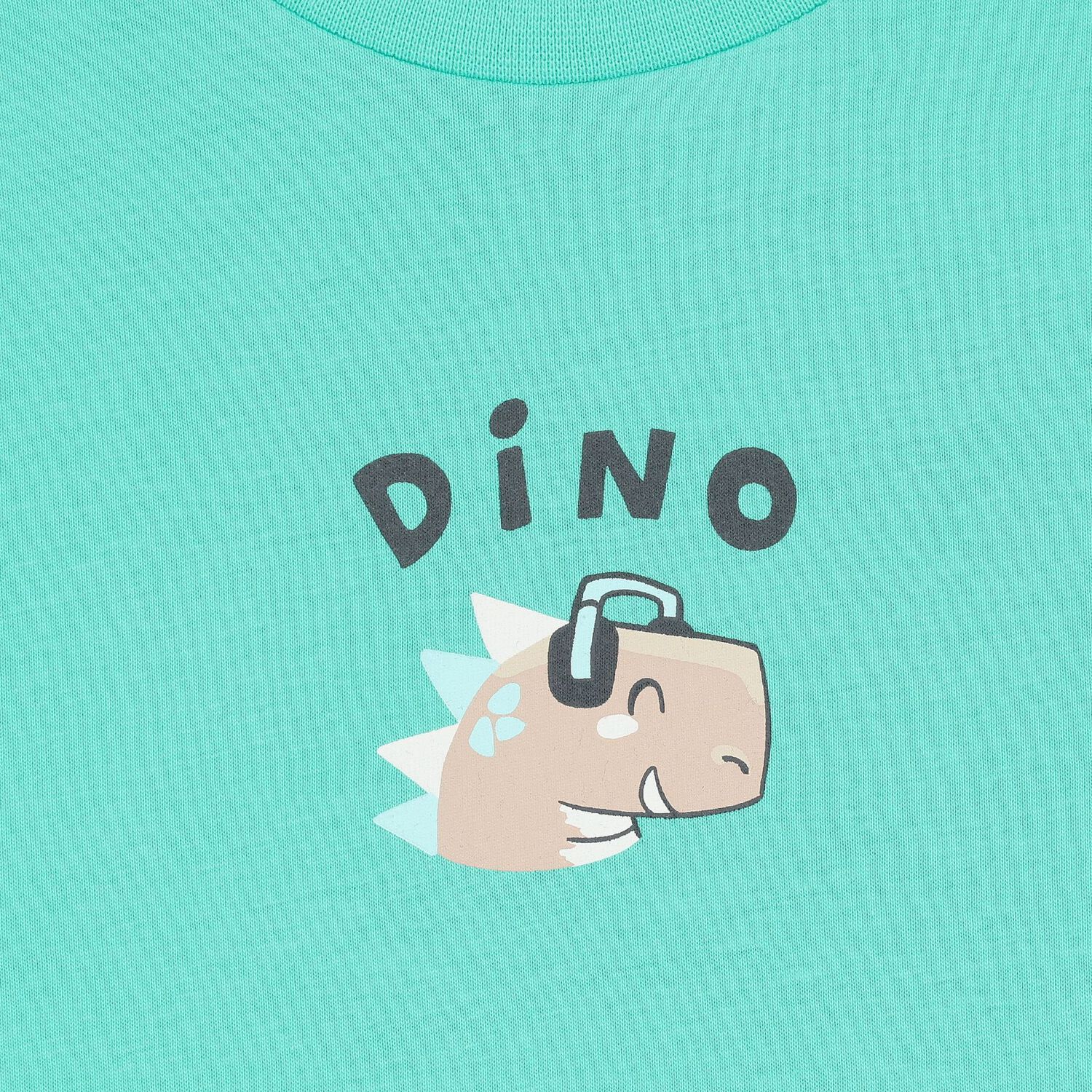 Younger Boys Green Cotton Dinosaur T-Shirt, 1, hi-res image number null