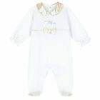 Baby Girls White Geo Map Babygrow, 1, hi-res