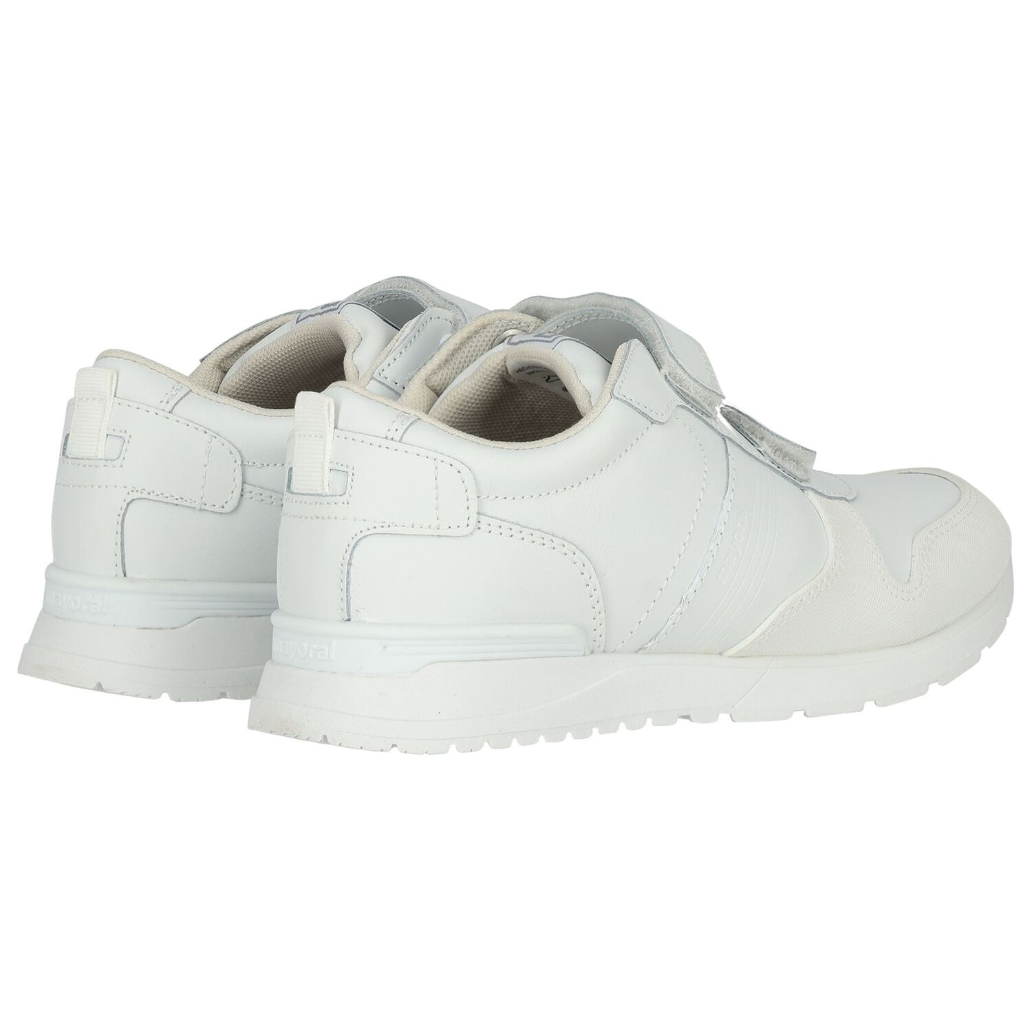 Boys White Logo Trainers, 1, hi-res image number null
