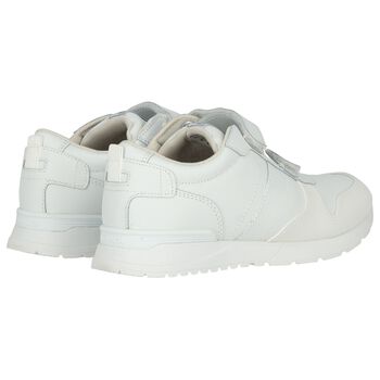 Boys White Logo Trainers