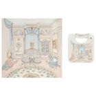 Baby Girls Pink French Bedroom Carr&eacute; Swaddle & Bib Gift Set, 1, hi-res