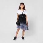 Girls Black Ikonik Karl Quilted Handbag ( 18cm ), 1, hi-res