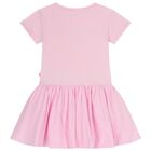 Girls Pink Hearts Dress, 1, hi-res