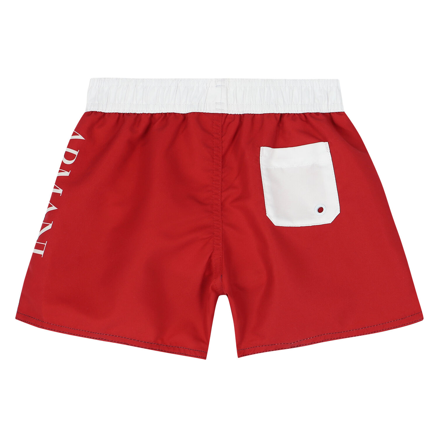Younger Boys Navy & Red Swim Shorts, 1, hi-res
