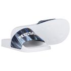 Navy Blue & White Logo Zigzag Sliders, 1, hi-res