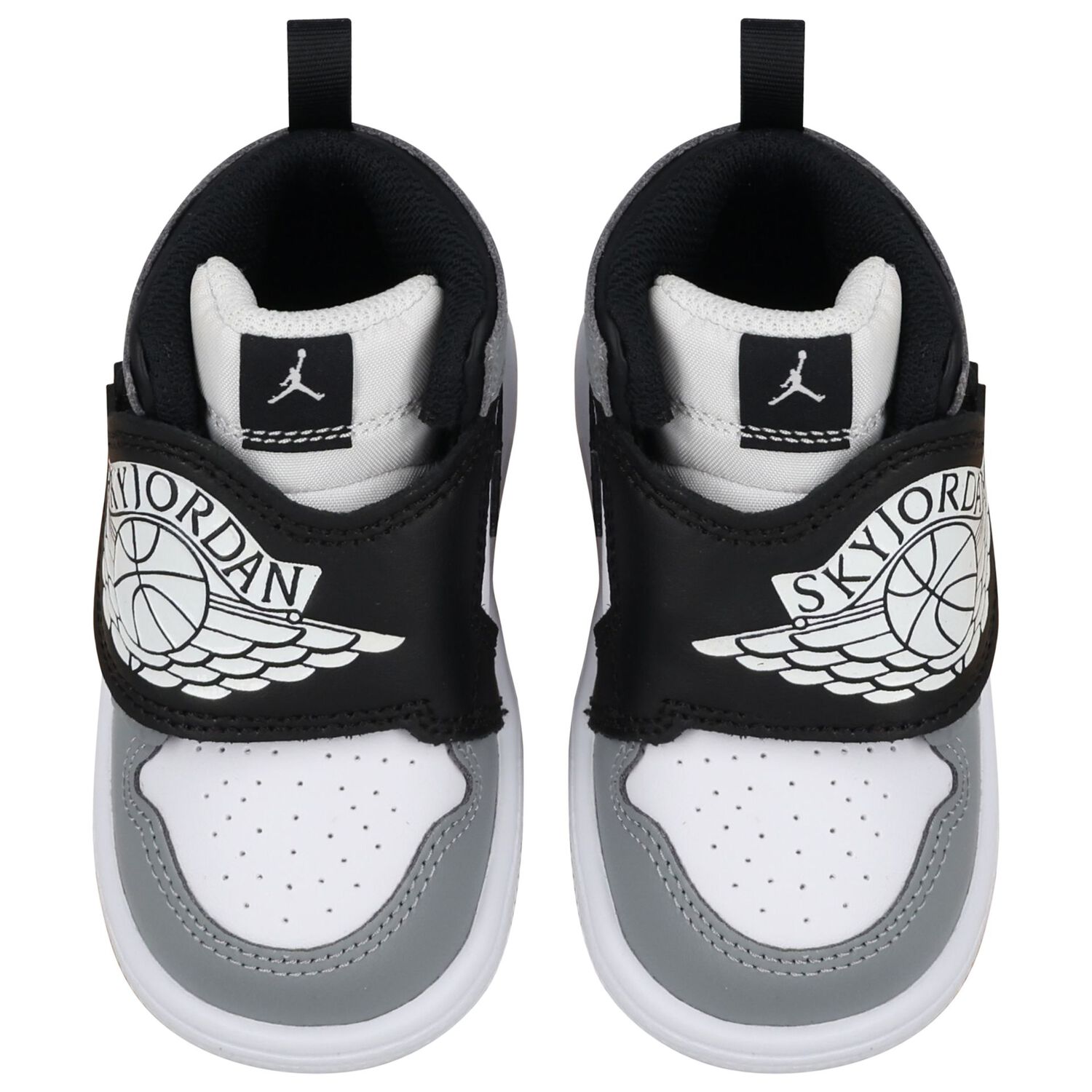 Black, Grey & White Sky Jordan 1 Trainers, 3, hi-res