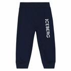 Younger Boys Navy Logo Tracksuit, 1, hi-res