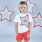 Boys Red Logo Shorts, 1, hi-res