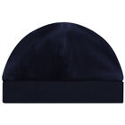 Baby Boys Navy Blue Logo Hat, 1, hi-res