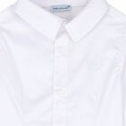 Boys White Long Sleeved Shirt, 1, hi-res