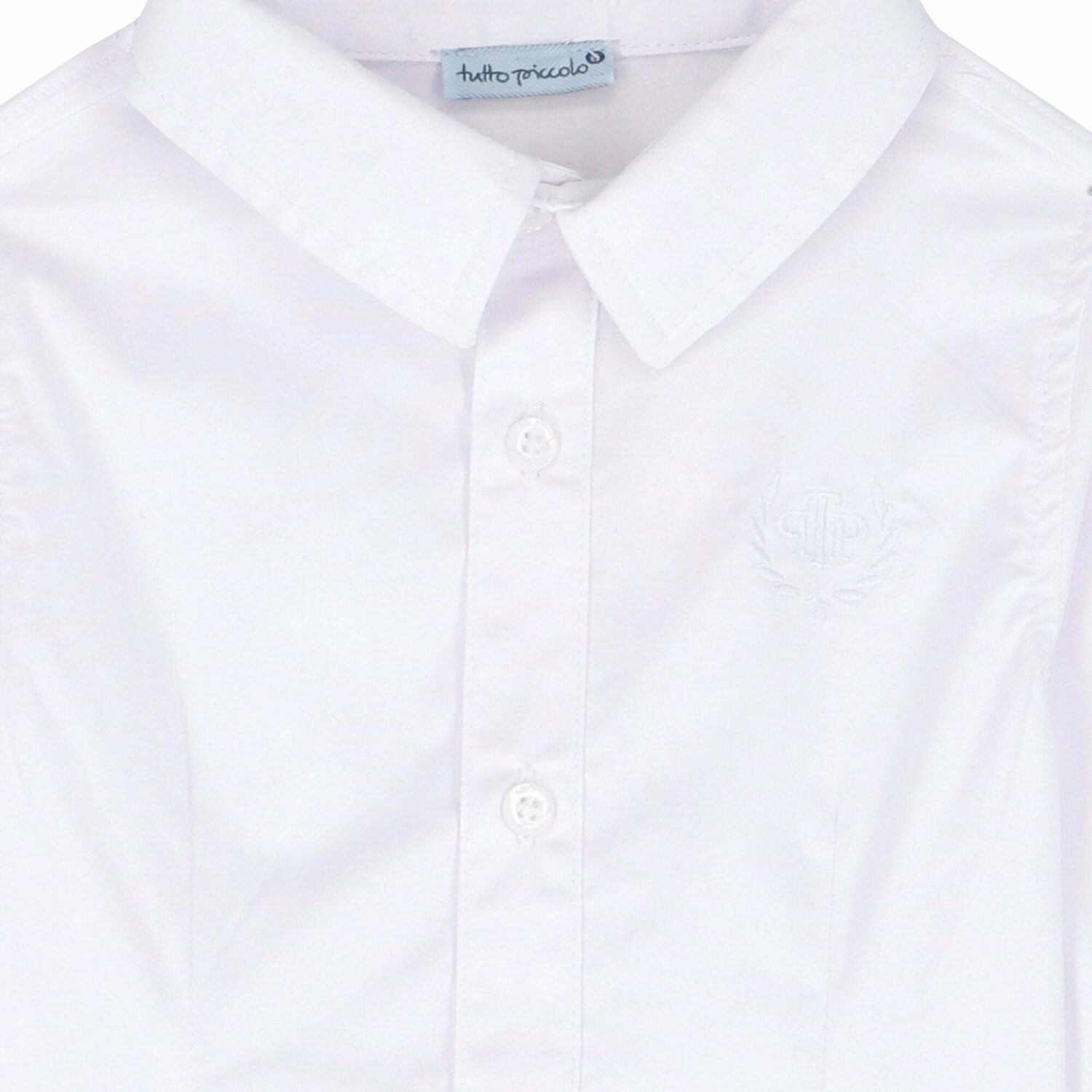 Boys White Long Sleeved Shirt, 1, hi-res