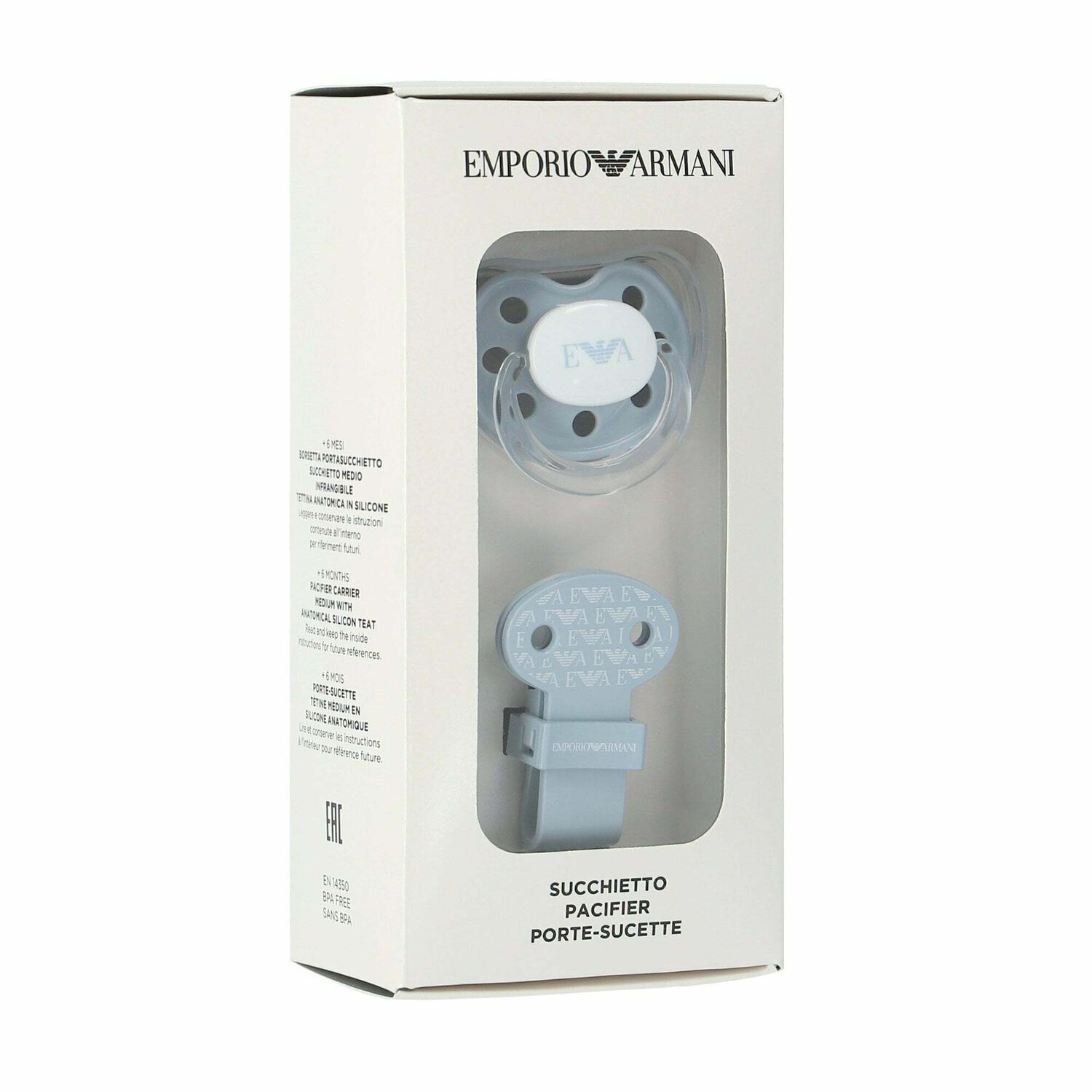 Baby Boys Blue Logo Pacifier Set, 1, hi-res