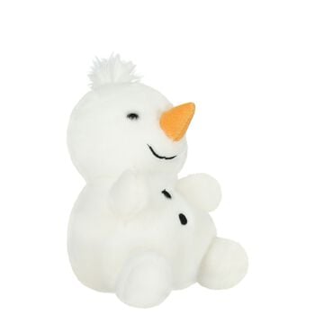 White Froyo Snowman Baby Soft Toy ( 18CM )
