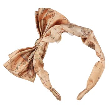 Girls Beige Geo Map Headband