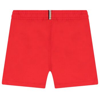 Younger Boys Red Logo Swim Shorts