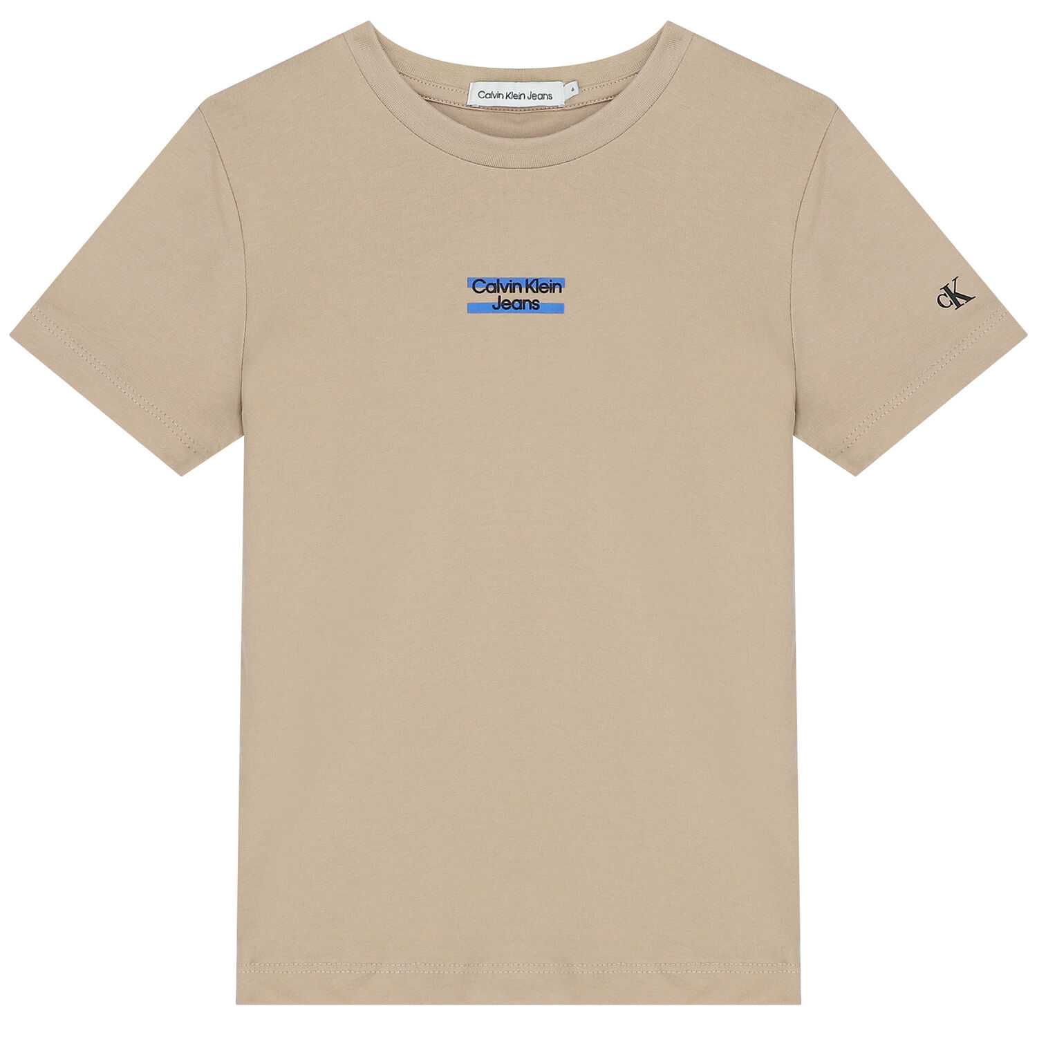 Boys Beige Logo T-Shirt, 3, hi-res