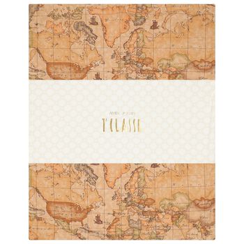 Beige & Ivory Geo Map Baby Blanket