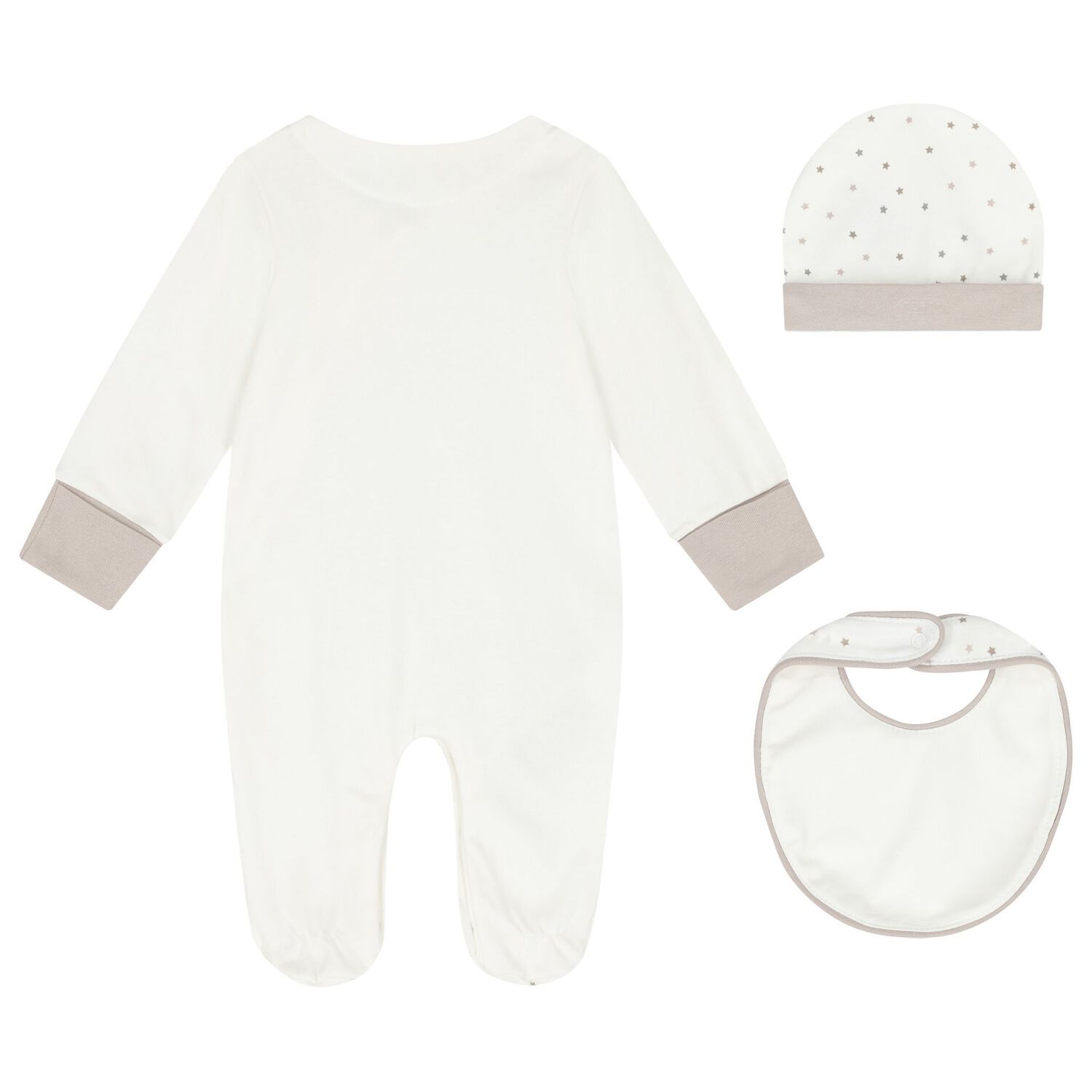 Ivory & Beige Babygrow Gift Set, 3, hi-res image number null