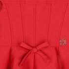 Baby Girls Red Satin Jacquard Logo Dress Set, 1, hi-res