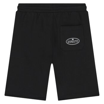Younger Boys Black Logo Shorts