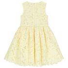 Girls Yellow Flower Lace Dress, 1, hi-res
