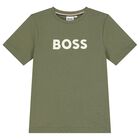 Boys Green Logo T-Shirt, 2, hi-res