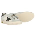 Ivory & Grey Logo Trainers, 1, hi-res