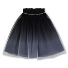 Girls Black Logo Tulle Skirt, 1, hi-res