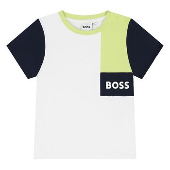 Younger Boys White Logo T-Shirt