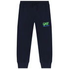 Boys Green & Navy Blue Tracksuit, 1, hi-res