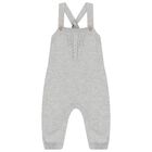 Baby Boys Ivory, Beige & Grey Dungaree Set, 1, hi-res