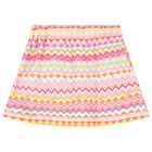 Girls Multi-Coloured Zig Zag Logo Skirt, 1, hi-res