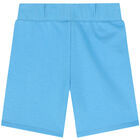 Boys Blue Logo Shorts, 1, hi-res