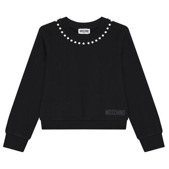 Girls Black Logo Sweatshirt