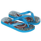 Boys Blue Captain America Flip Flops, 1, hi-res