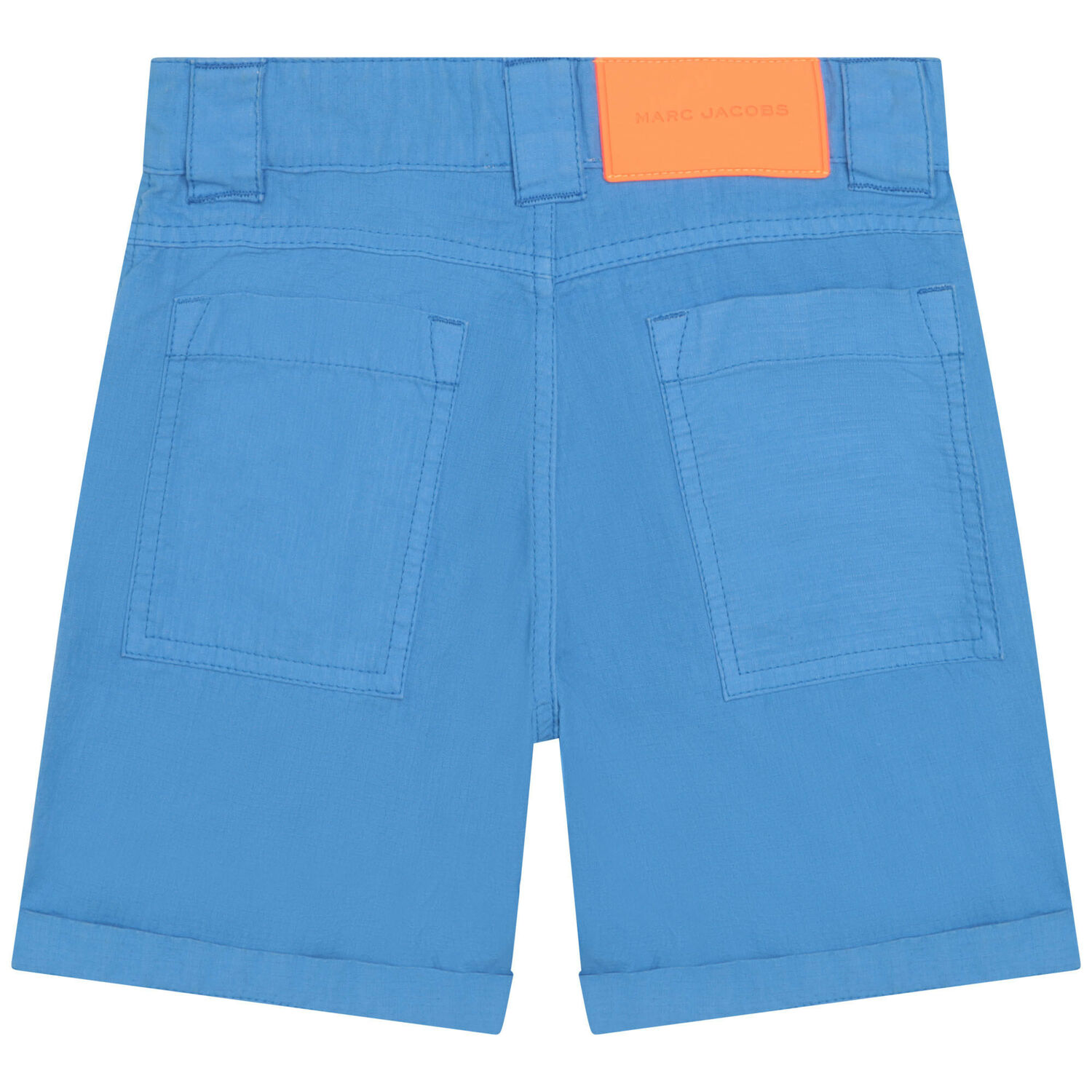 Boys Blue Cotton Bermuda Shorts, 1, hi-res