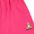 Girls Pink Teddy Bear Logo Skirt, 1, hi-res