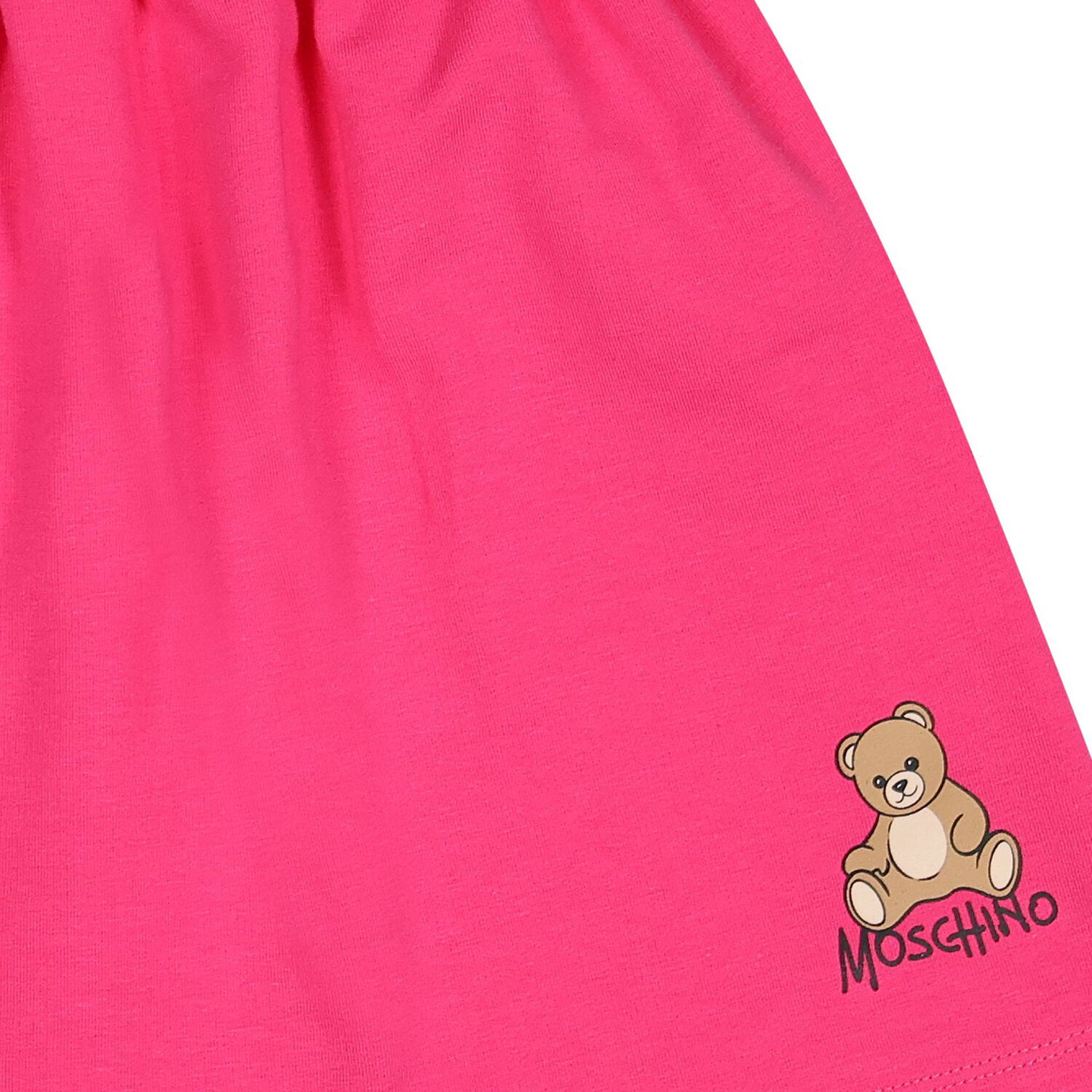Girls Pink Teddy Bear Logo Skirt, 1, hi-res