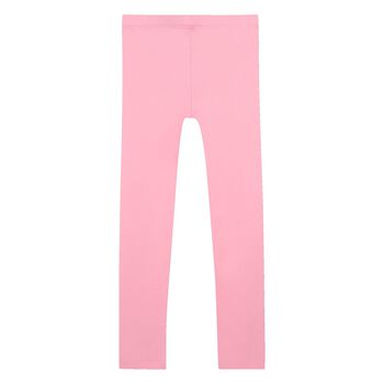 Girls Pink Logo Leggings
