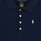 Girls Navy Logo Polo Shirt, 1, hi-res