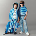 Boys White Cotton Flag Logo T-Shirt, 1, hi-res