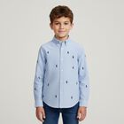 Boys Blue Logo Shirt, 1, hi-res