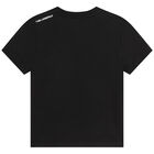 Boys Black Logo T-Shirt, 1, hi-res