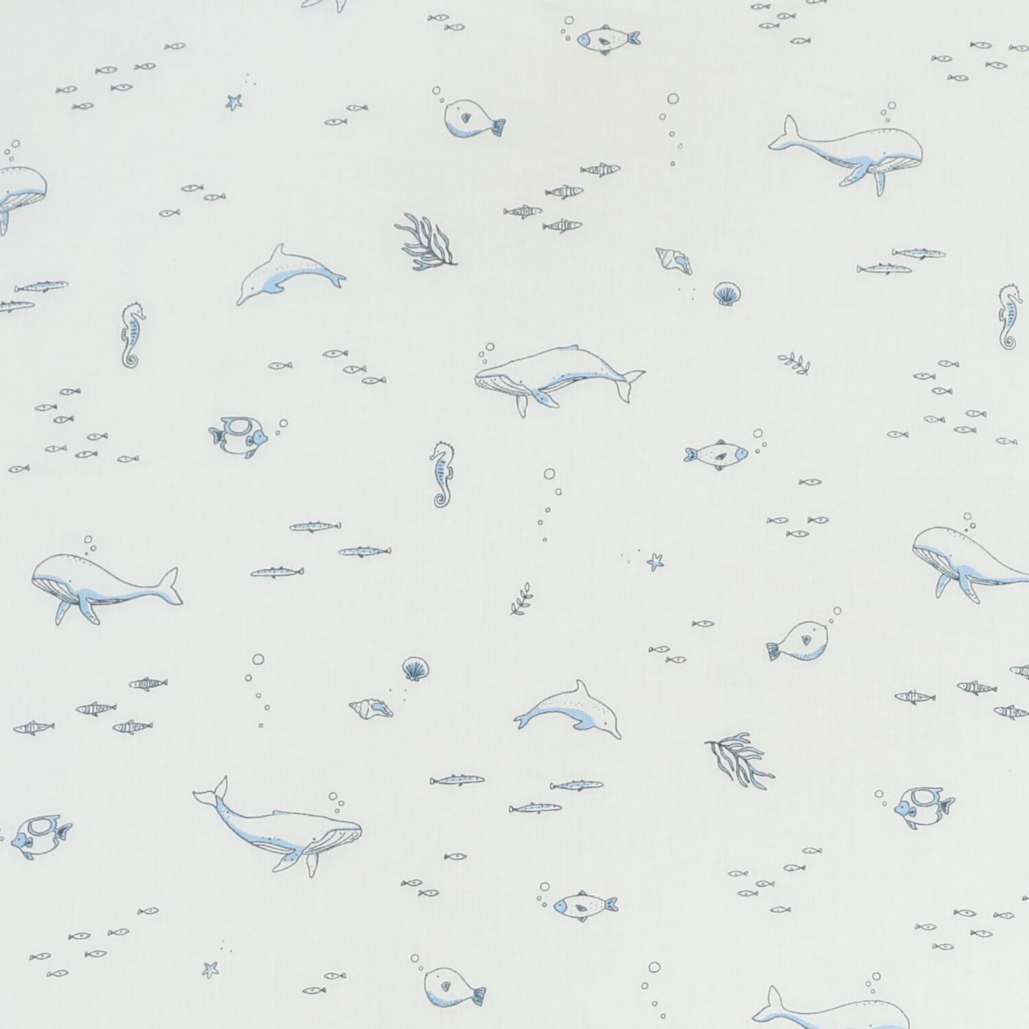 Baby Boys White & Blue Marine Animals Muslins ( 2-Pack ), 1, hi-res image number null