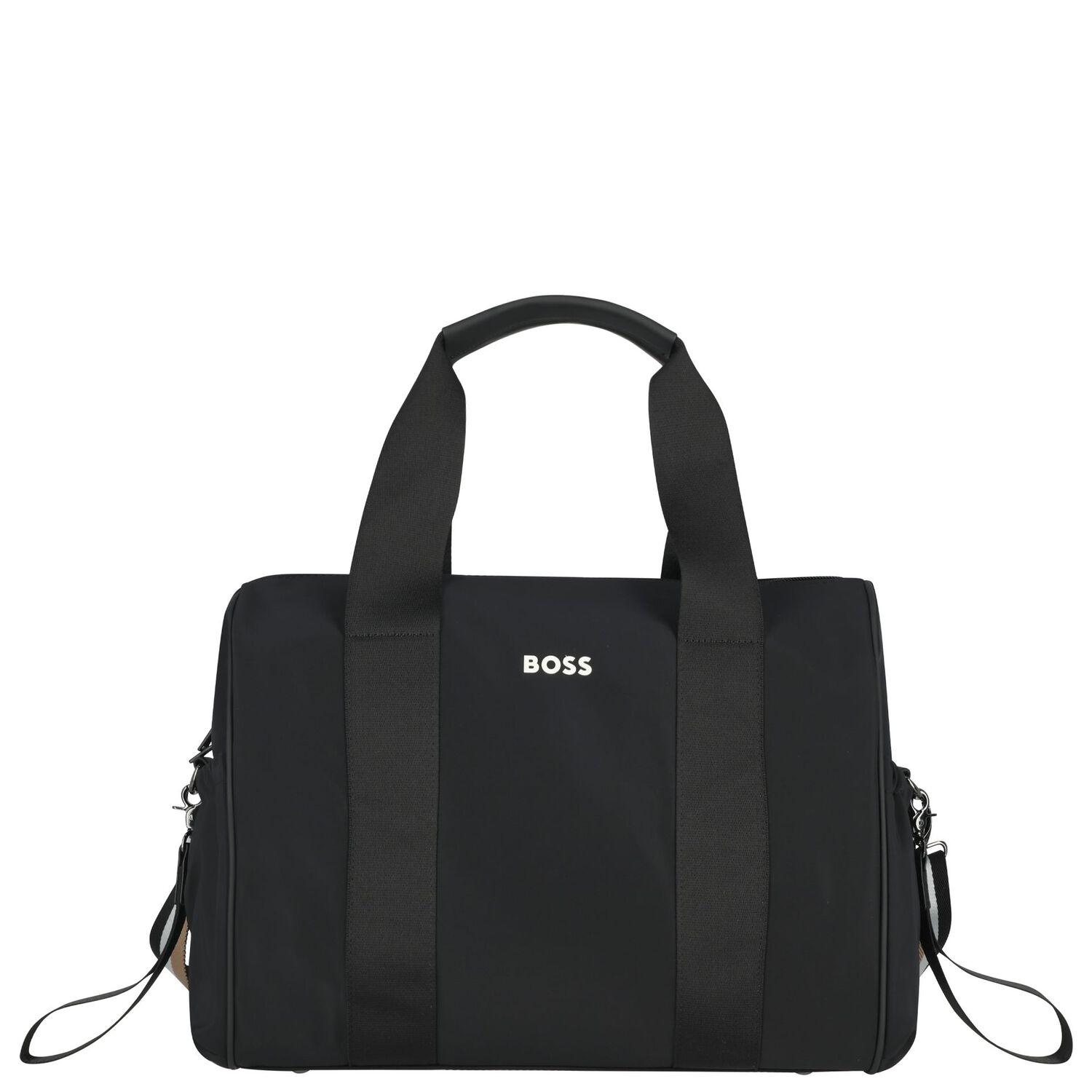 Black Logo Baby Changing Bag , 1, hi-res