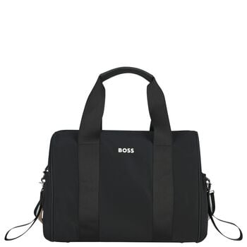 Black Logo Baby Changing Bag 
