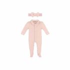 Girls Pink Babygrow & Headband Set, 1, hi-res