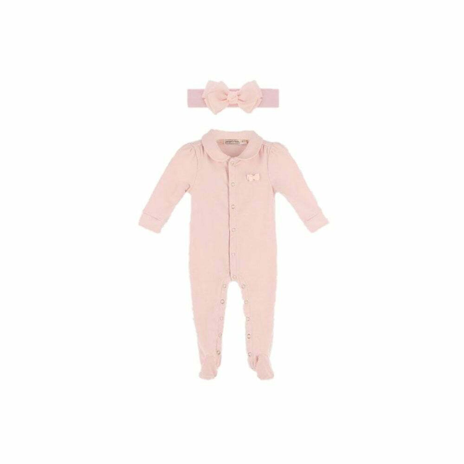 Girls Pink Babygrow & Headband Set, 1, hi-res image number null